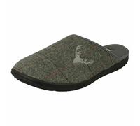 Padders Stag Wide Fitting Mens Memory Foam Slippers (8 UK, Grey Combi, numeric_8)