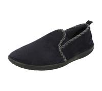 Mens Padders Lewis Memory Foam Navy Slippers Wide G Fitting