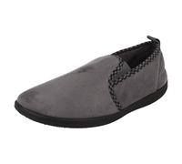 Mens Padders Navy 0r Grey Textile Memory Foam Full Slippers: Lewis