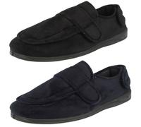 Mens Padders Rounded Front Memory Foam Hook & Loop Comfort Textile Slippers Wrap