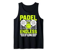 Mens Padel Four Walls, Endless Fun - Funny Player Gear Tank Top