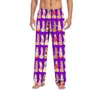 Mens Pajama Pants Sleep Lounge Bottoms Soft Comfy Pj Pant Sleepwear with Pockets 2 Pack Sky Beige Khaki Coffee Gold Wine Army Multicolour Navy Beige Mint Purple Brick Hot Orange Yellow Wine