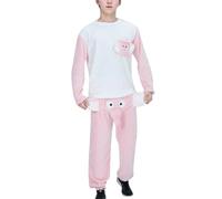 Men's Pajama Set A Funny Elephant Novelty Pajamas Set Humorous Underwear Prank For Men Animal Themed Pants Elephant Will Ring Pants Play Strange Loungewear Nightwear Pajamas Set (L) Pink