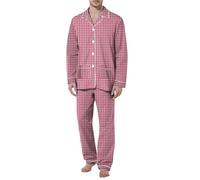 Mens Pajamas Sets Long Sexy Pyjamas Men Uk, Winter Autumn Thin Warm Soft and Comfortable Plus Size Casual with Elastic Waistband Plain Two Pieces Couple Nightwear Loungewear for Yoga Jogging