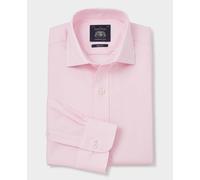 Men's Pale Pink Twill Slim Fit Formal Shirt - Single or Double Cuff - Size: 15.5" x Extra Long - 36" - Savile Row Company