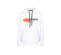 Men's Palm Angels Red Spray Hong Kong Hoodie White - Size: 42/Regular