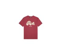 Men's Palm Angels Kill The Bear Logo Burgundy T-Shirt - Red