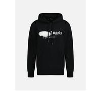 Men's Palm Angels Las Vegas Sprayed Logo Hooded Sweatshirt Black