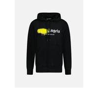 Men's Palm Angels Los Angeles Sprayed Logo Hooded Sweatshirt Black