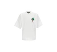 Men's Palm Angels Sketchy Palm Tree Design Oversized Fit White T-Shirt