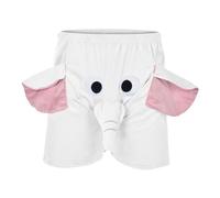 Mens Pants A Funny Elephant Novelty Shorts Humorous Underwear Prankfor Men Animal Themed Pants Elephant Will RingPlay Strange PajamaNightwear Loungewear Pajama (82-White, XL)