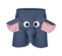 Mens Pants A Funny Elephant Novelty Shorts Humorous Underwear Prankfor Men Animal Themed Pants Elephant Will RingPlay Strange PajamaNightwear Loungewear Pajama (82-Navy, XXL)