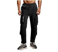 Mens Pants Casual Lightweight Outdoor Sweatpants with Pockets Men's Casual Sweatpant Hiking Trouser Cargo Pants Loose Elastic Waist Running Joggers Outdoor Pants Trousers Man Long, Size S-XXL
