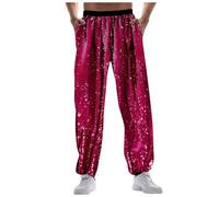 Mens Pants, Men's Carnival Glitter Casual Trousers Fashionable Comfortable Loose Fit Business Foreign Trade Leisure Bottoms