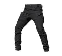 Mens Pants UK Clearance, Men's Camouflage Tactical Pants Lightweight Outdoor Hiking Cargo Pants Stretch Fit Work Trousers with Multi-Pocket Valentines Gifts for Him,Black,L,U07A