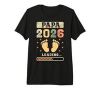 Mens Papa 2026 Loading, Fatherhood Future Dad, Baby Announcement Premium T-Shirt