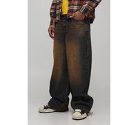 Men's Parachute Baggy Washed Jeans | Vintage Wash | Size 34R | BOOHOOMAN