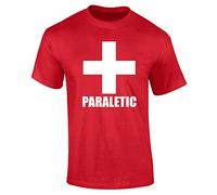 Mens Paraletic Drunk Paramedic Parody Funny T-Shirt Red (L)