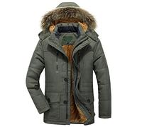 Mens Parker Winter Coat, Winter Jacket Windproof Fleece Thicken Warm Jacket Parka Coat Men'S Fleece Jacket Windbreaker Parka With Removable Hood Mens Winter Jacket Windproof Puffer Jacket With Hood