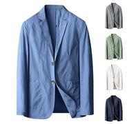 Mens Party Wear Blazer Mens 2 Button Blazer Jacket Casual Sport Coat Two Buttons Business Jacket Wedding Prom Jackets Lightweight Sporty Coats Loose Fit Daily Tops Leisure Suit Jackets