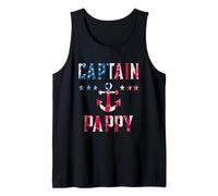 Mens Patriotic Captain Pappy American Superhero US Flag July 4th Tank Top
