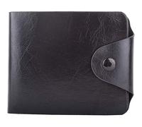 Mens Patterned Grained Faux Leather Money/Coin/Credit Card Holder/Wallet - Black