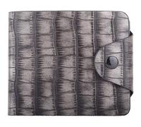 Mens Patterned Grained Faux Leather Money/Coin/Credit Card Holder/Wallet - Black Grey