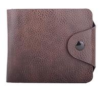 Mens Patterned Grained Faux Leather Money/Coin/Credit Card Holder/Wallet - Dark Brown