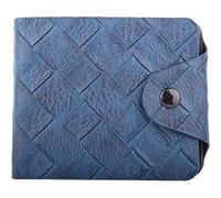 Mens Patterned Grained Faux Leather Money/Coin/Credit Card Holder/Wallet - Navy