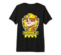 Mens Paw Patrol Kids Rubble Adventurous Pup Bravery on Duty Premium T-Shirt