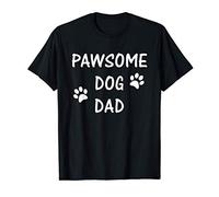 Mens Pawsome Dog Dad - Fun Pawprint T-Shirt