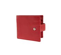 Men's Pebble Grain Leather Bifold Wallet with RFID Blocking and Coin Purse - BERRY / ONE