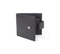 Men's Pebble Grain Leather Bifold Wallet with RFID Blocking and Coin Purse - BLACK / ONE