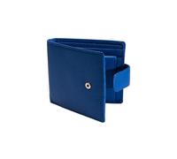 Men's Pebble Grain Leather Bifold Wallet with RFID Blocking and Coin Purse - ROYAL BLUE / ONE