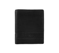 Men's Pebble Grain Leather Bifold Wallet with RFID Blocking and Zipped Pocket - Black / One