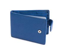Men's Pebble Grain Leather Card Holder with RFID Blocking and Tab - ROYAL BLUE / ONE