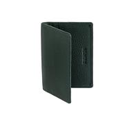 Men's Pebble Grain Leather Card Holder with RFID Blocking - BOTTLE GREEN / ONE