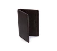 Men's Pebble Grain Leather Card Holder with RFID Blocking - CHOCOLATE / ONE