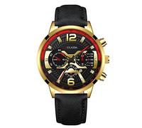 Mens Pedometer Watch Stainless Case Belt Analog Wrist Watch Sne573 (B, One Size)
