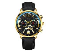 Mens Pedometer Watch Stainless Case Belt Analog Wrist Watch Sne573 (C, One Size)