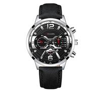 Mens Pedometer Watch Stainless Case Belt Analog Wrist Watch Sne573 (D, One Size)