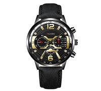 Mens Pedometer Watch Stainless Case Belt Analog Wrist Watch Sne573 (G, One Size)