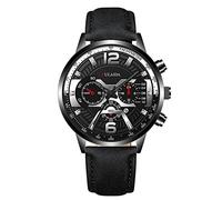 Mens Pedometer Watch Stainless Case Belt Analog Wrist Watch Sne573 (I, One Size)