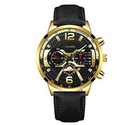 Mens Pedometer Watch Stainless Case Belt Analog Wrist Watch Sne573 (K, One Size)