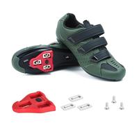 Men's Peloton Cycling Shoes - 2 & 3 Bolt Look Delta Cleat Spin Bike Shoes - Compatible with SPD Clips - Perfect for Indoor & Outdoor Road Cycling, Olive Green, 14.5 Women/13 Men