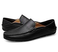 Mens Penny Loafers Shoes Flats Slip On Smart Wedding Business Office Formal Leather Shoes Black 9 UK
