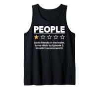 Mens People One-Star Rating Funny Meme Sarcasm Humor Anti-Social Tank Top