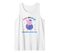 Mens Peppa Pig Pink Or Blue Grandpa Pig Loves You Tank Top