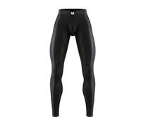 Men's Performance Gym Bottoms Ice Silk Leggings Designed for Fitness and Running (L Black)