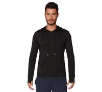 Men's Performance UPF 50+ UV/Sun Protection Hoodie T-Shirt Long Sleeve with Pockets SPF Shirt Runing Hiking Shirt (Black, Large)